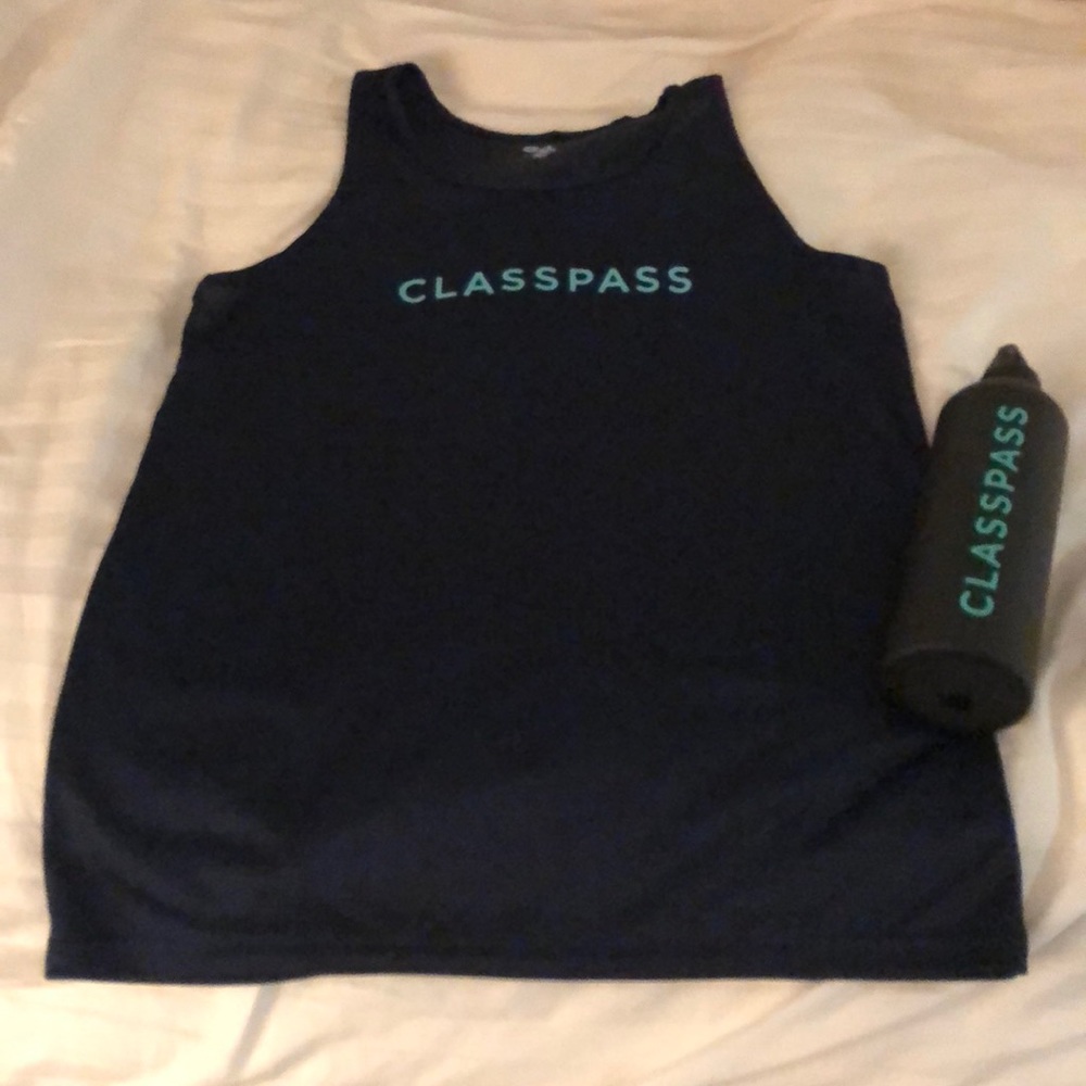 ClassPass-branded water bottle (tank not included)